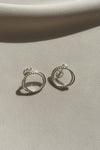 2 tones interlocking hoop earrings