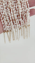 Pearl bracelet + gold filled balls