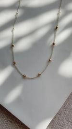 Two tone ball chain necklace