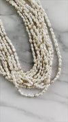 DERNIERS EXEMPLAIRES // Collier de perles riz + boules // Doré