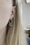 ÉCHANTILLON // Boucles d'oreilles anneaux ovales + Rondelles // Argent