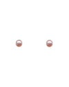 Pink pearl earrings // 7 mm