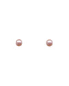 Boucles d'oreilles perles roses // 7 mm
