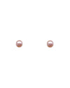 Pink pearl earrings // 7 mm