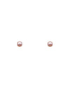 Pink pearl earrings // 5 mm
