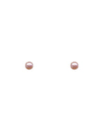 Pink pearl earrings // 5 mm