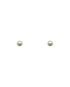 White pearl earrings // 5 mm