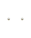 Boucles d'oreilles perles blanches // 5 mm // Argent