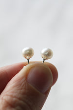 IMPERFECT - 5 mm white pearl earrings