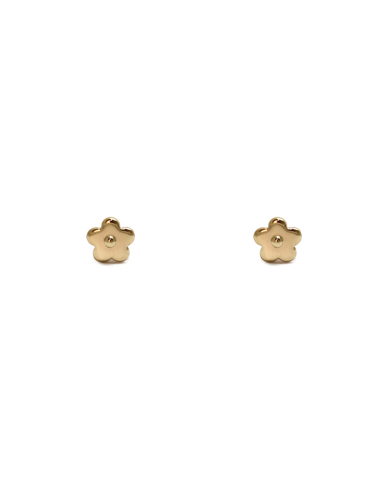 Boucles d'oreilles minis marguerites // Or massif