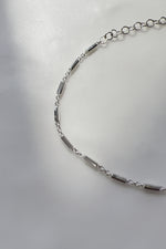 Bar chain bracelet // Argent + or 10k