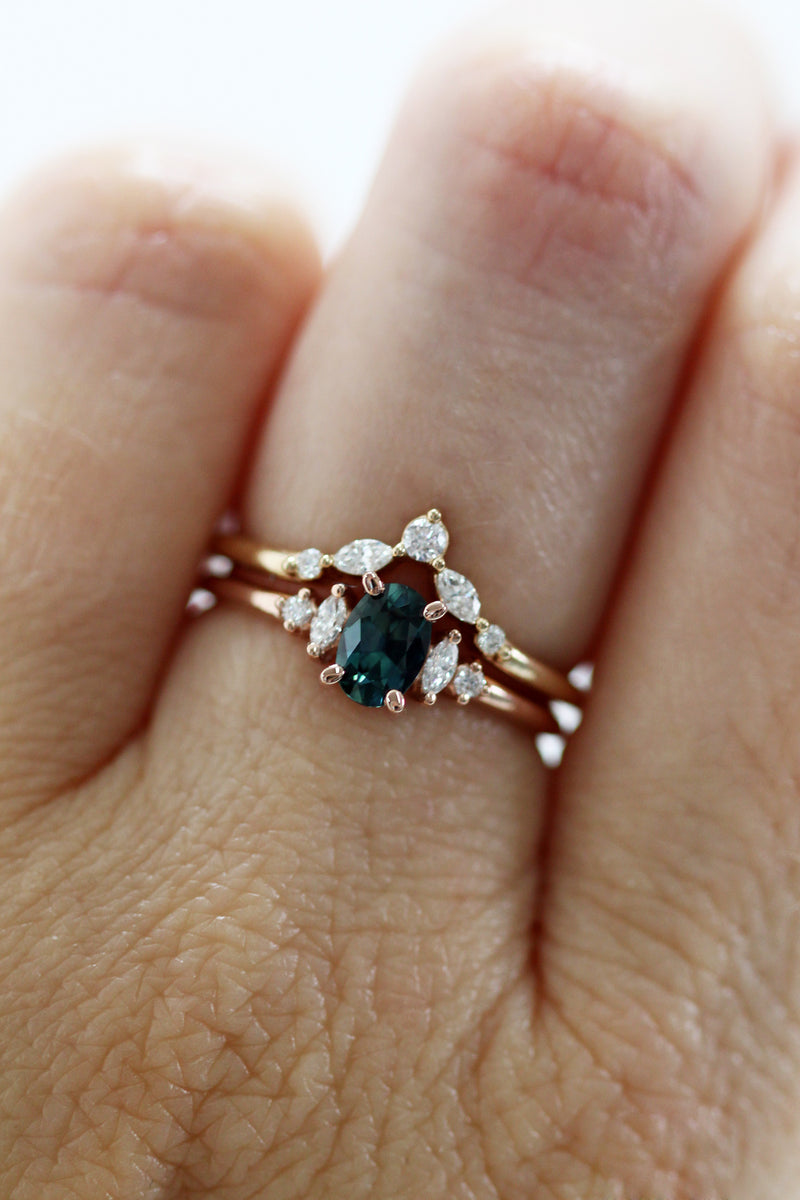 Bague ALICE // Saphir Montana ''Teal''