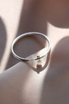 Gold ball ring + pearl // 2 tones