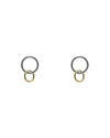 Double hoop earrings // 2 tones