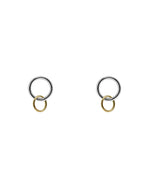 Double hoop earrings // 2 tones