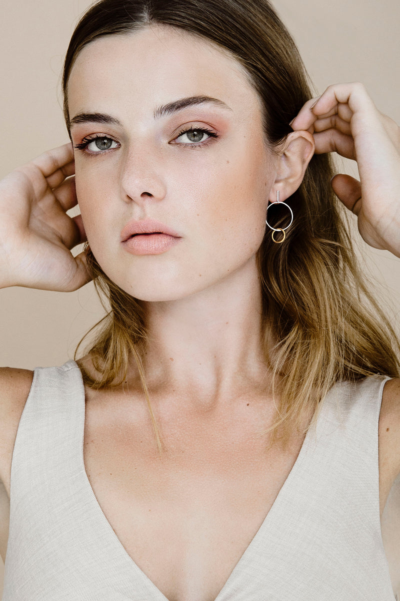 Bar earrings + double hoops