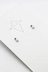 Ball + pearl earrings // Silver