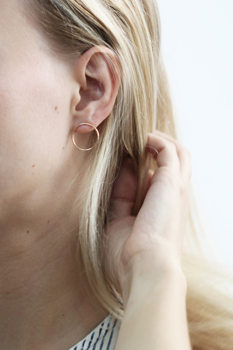 Gold circles earrings