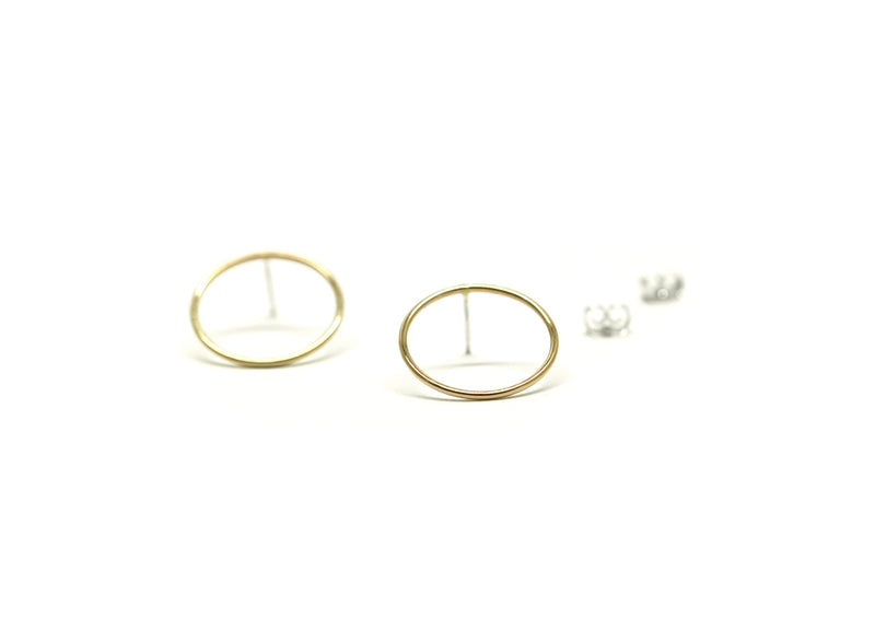 Gold circles earrings