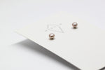 Boucles d'oreilles perles roses // 5 mm