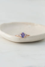 Bague ALICE - Saphir Tanzanie mauve