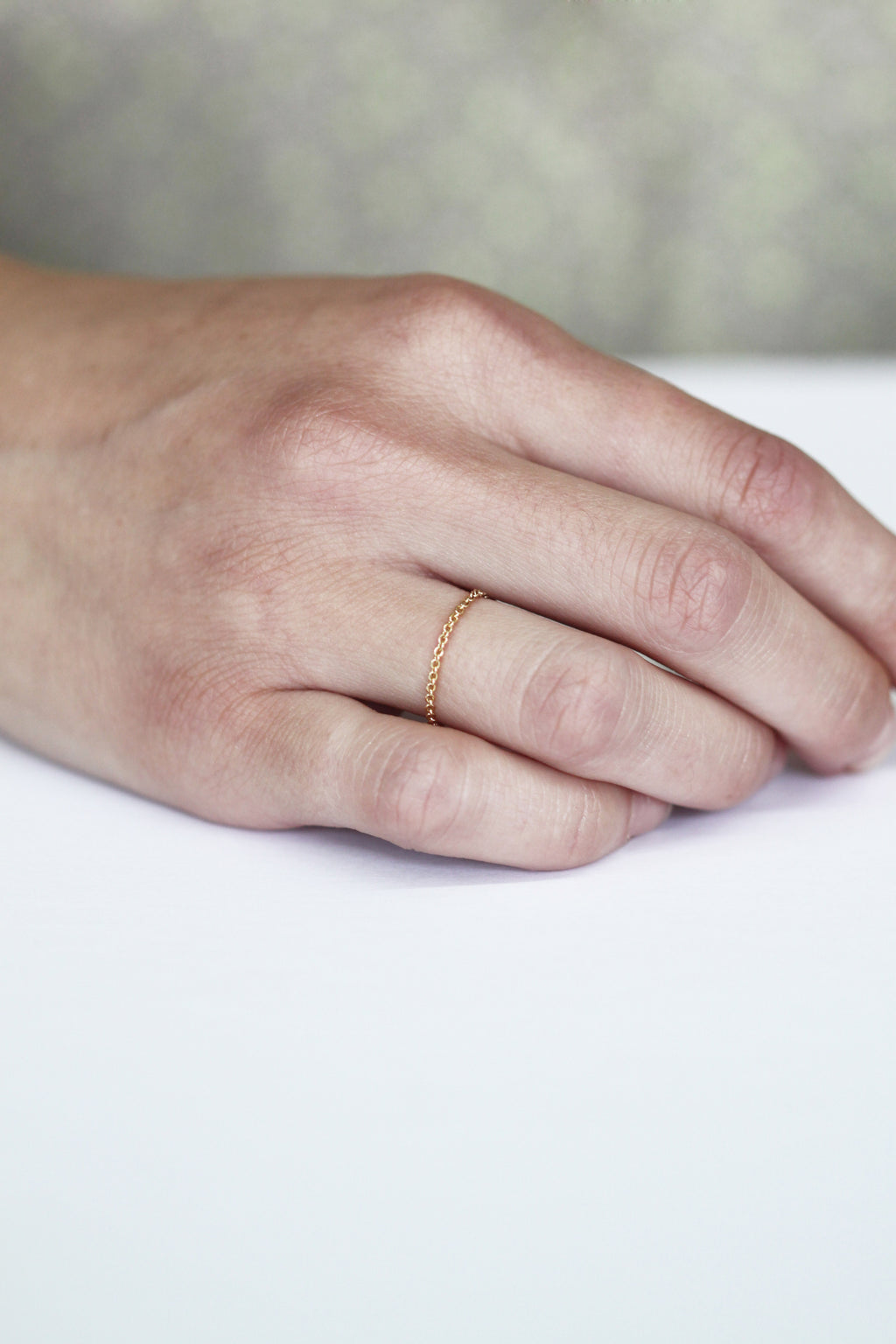 LAST CHANCE // Small chain ring // 10k gold