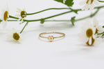 Mini daisy ring // 10k gold