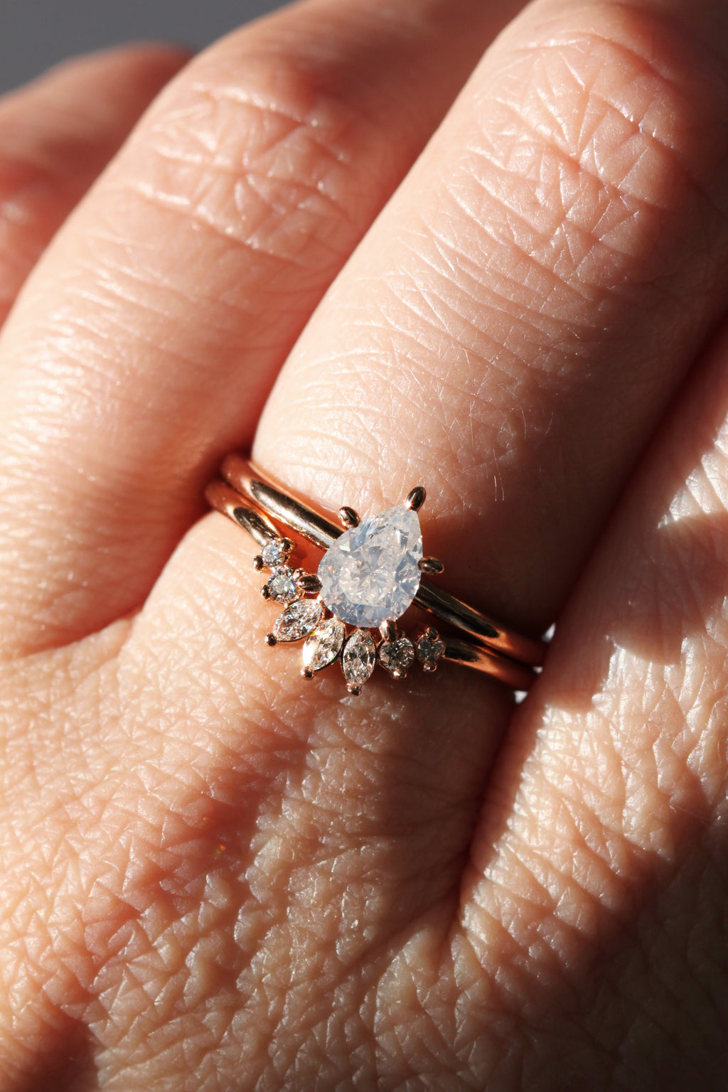 READY TO GO // Opalescent pear diamond solitaire