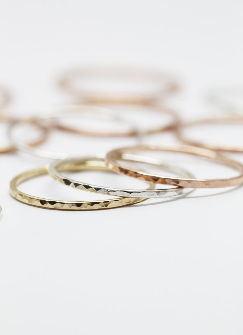 LAST CHANCE // Hammered ring // 14K rose gold filled