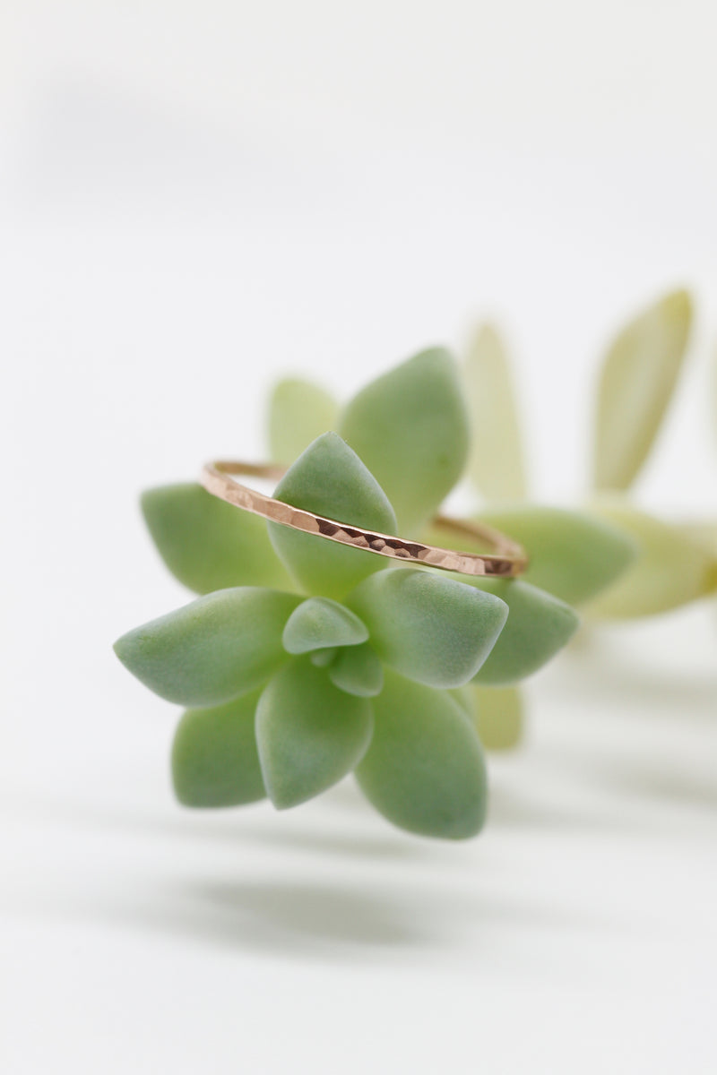 LAST CHANCE // Hammered ring // 14K rose gold filled