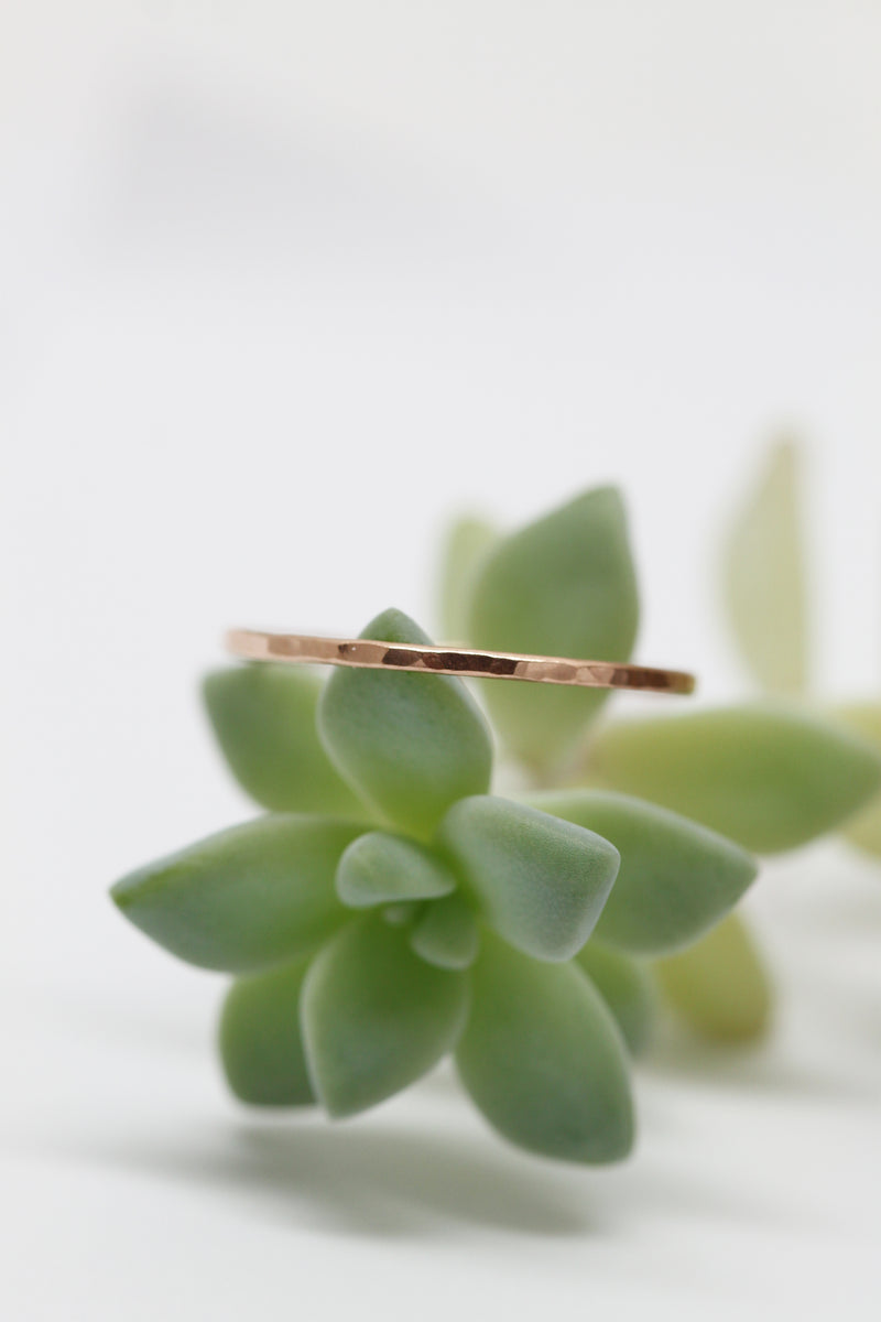 LAST CHANCE // Hammered ring // 14K rose gold filled