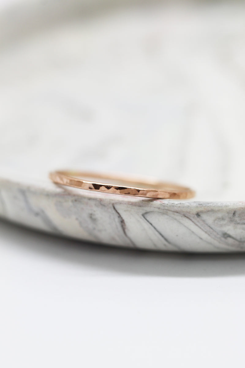 LAST CHANCE // Hammered ring // 14K rose gold filled