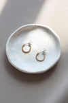 Boucles d'oreilles anneaux boules // Or rempli 14K