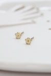 Boucles d'oreilles minis marguerites // Or massif