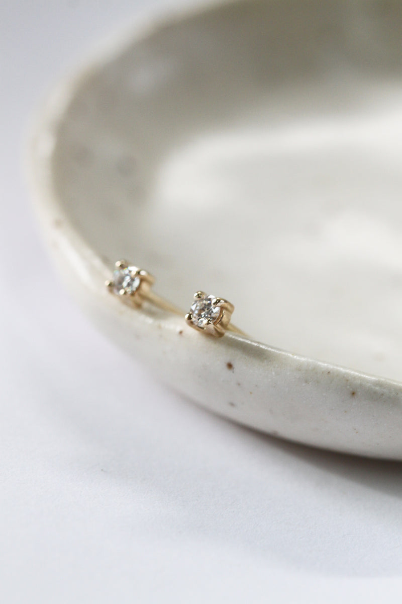 Boucles d'oreilles diamants // Or 14K