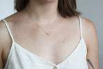 Chevron necklace // Silver
