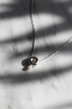 LAST CHANCE // Disc necklace // Silver + Pearl