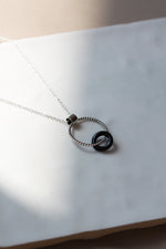 Twisted Ring Necklace + Black Onyx