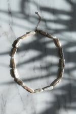 Collier de perles Biwa rectangles