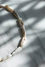 Collier de perles Biwa rectangles