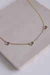 Malaya rose cut garnet necklace // Peach