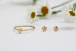 Mini daisy ring // 10k gold