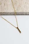 Collier barre verticale // Doré