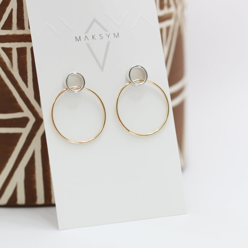 Hoop earrings // 2 tones