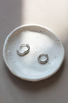 Silver huggies earrings // 12 mm