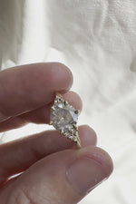 READY TO SHIP // TALIA ring // Salt and pepper gray diamond 1.47ct