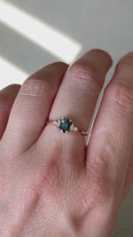 Bague ALICE - Saphir Montana teal