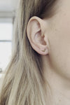 Small V earrings // Yellow solid gold