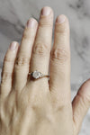 READY TO SHIP // TALIA ring // White salt and pepper diamond 1.24ct