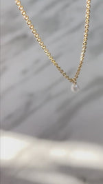 Chain + rice pearl necklace // 10K gold